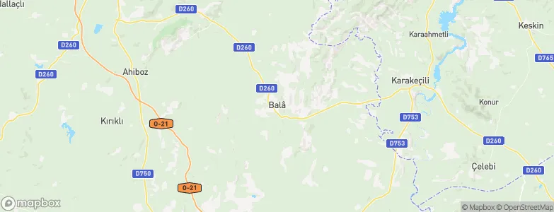 Bala, Turkey Map