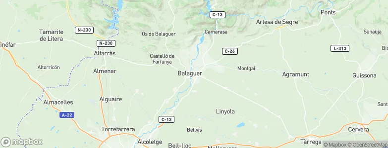 Balaguer, Spain Map
