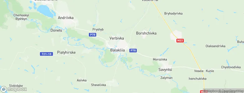 Balakliya, Ukraine Map