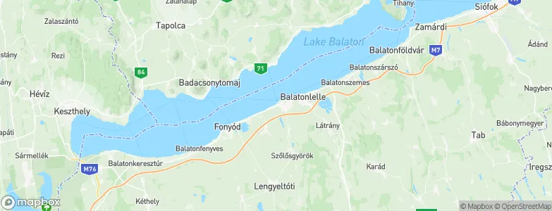 Balatonboglár, Hungary Map