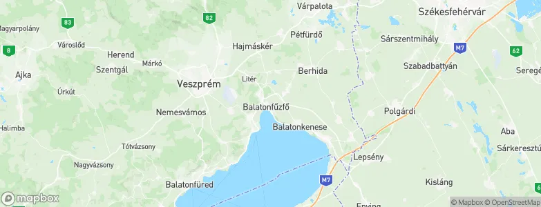 Balatonfűzfő, Hungary Map