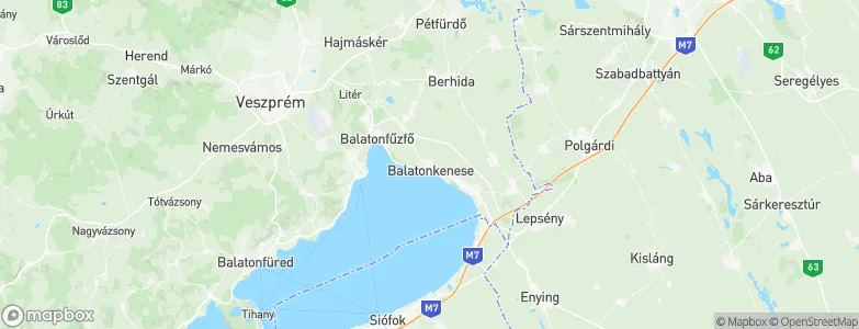 Balatonkenese, Hungary Map