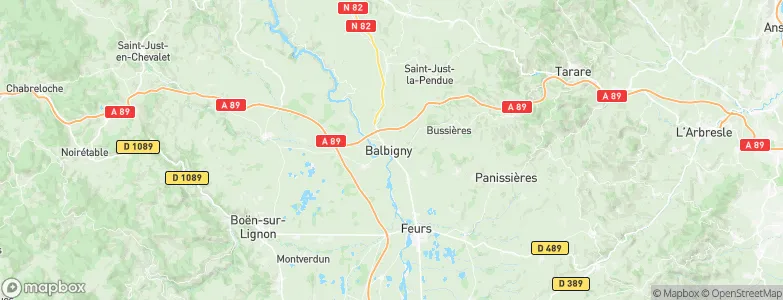 Balbigny, France Map