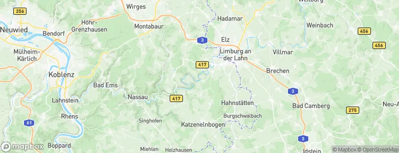 Balduinstein, Germany Map