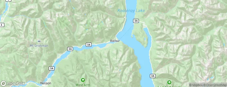 Balfour, Canada Map