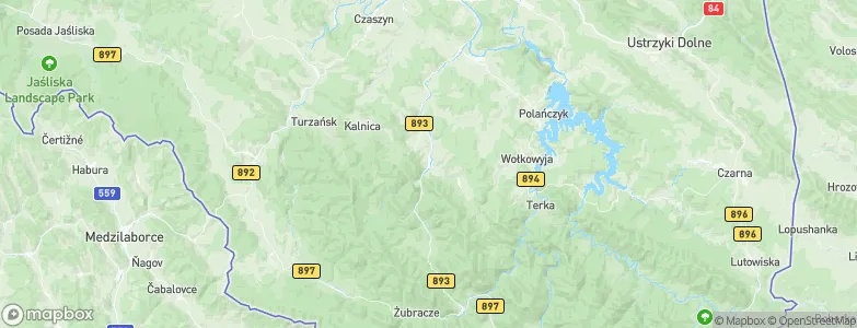 Baligród, Poland Map