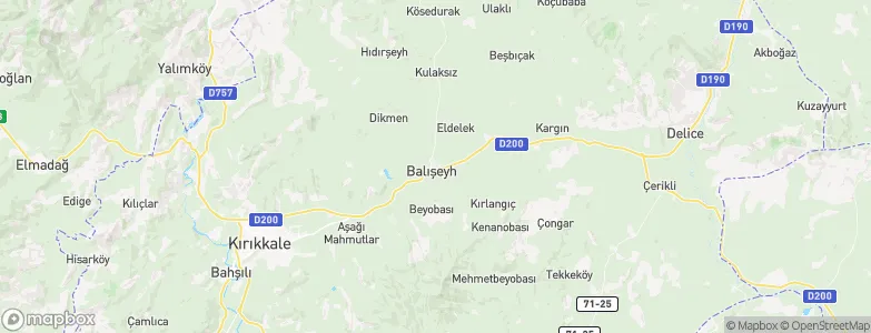 Balışeyh, Turkey Map