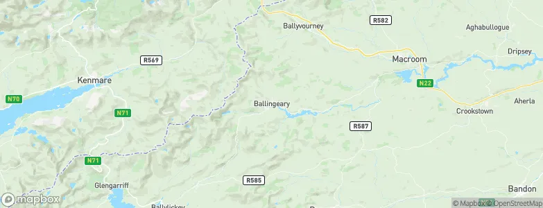 Ballingeary, Ireland Map