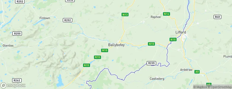 Ballybofey, Ireland Map