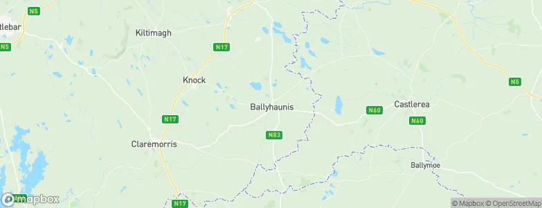 Ballyhaunis, Ireland Map