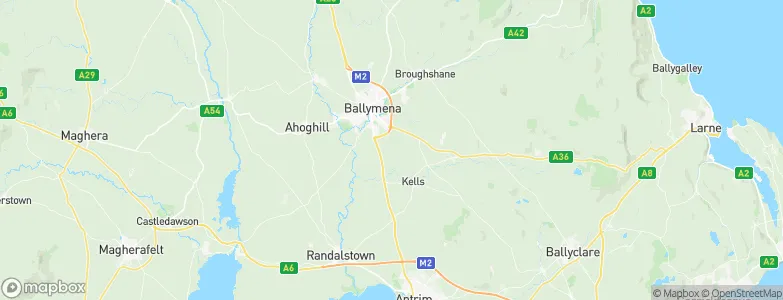 Ballymena District, United Kingdom Map
