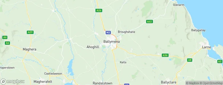 Ballymena, United Kingdom Map