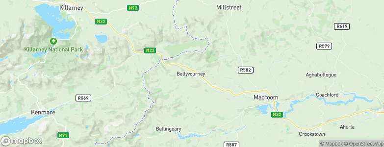 Ballyvourney, Ireland Map