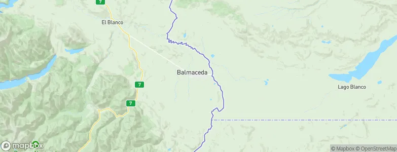 Balmaceda, Chile Map
