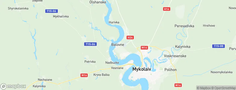 Balovnoye, Ukraine Map