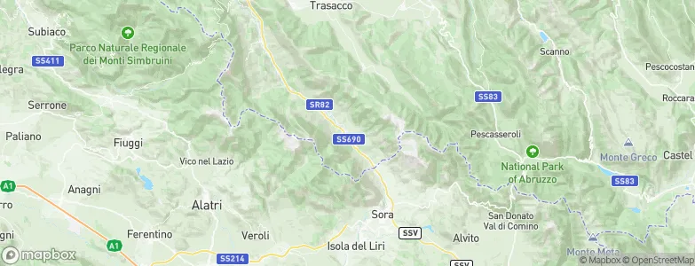 Balsorano, Italy Map