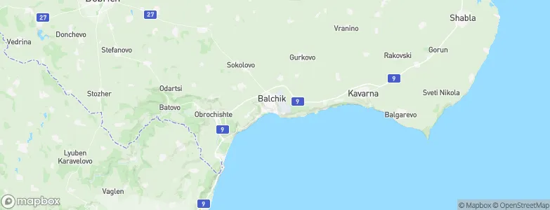 Baltchik, Bulgaria Map