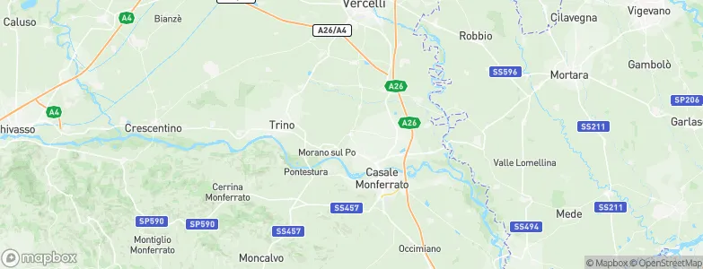 Balzola, Italy Map