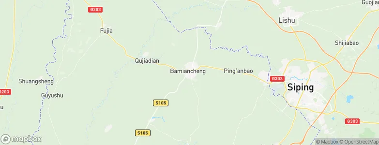 Bamiancheng, China Map