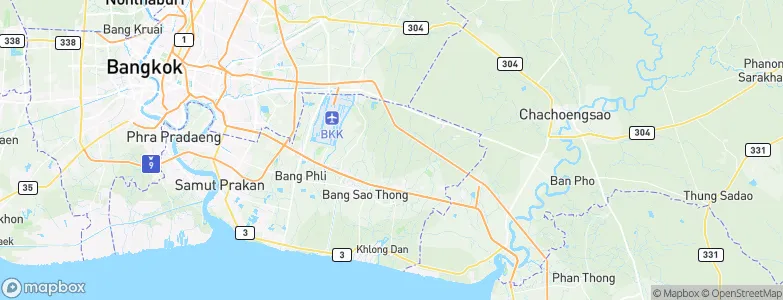 Ban Khlong Bang Sao Thong, Thailand Map