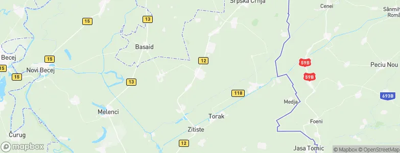Banatsko Karađorđevo, Serbia Map