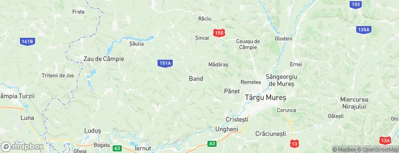 Band, Romania Map