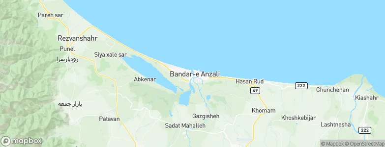 Bandar-e Anzali, Iran Map