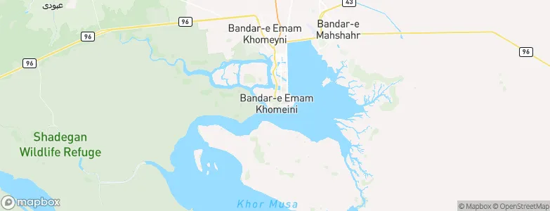 Bandar Emām Khomeynī, Iran Map