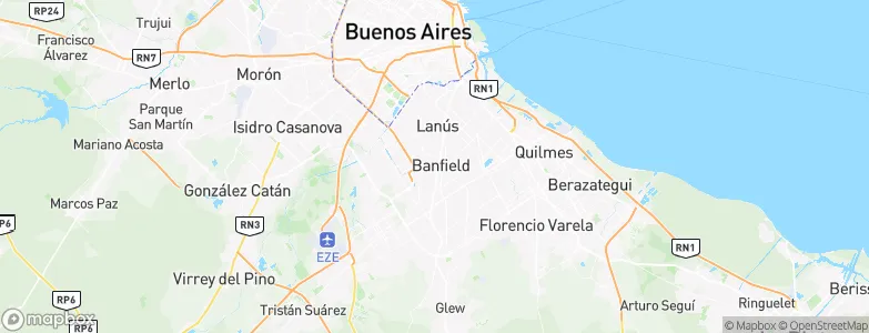 Banfield, Argentina Map