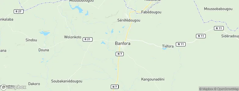 Banfora, Burkina Faso Map