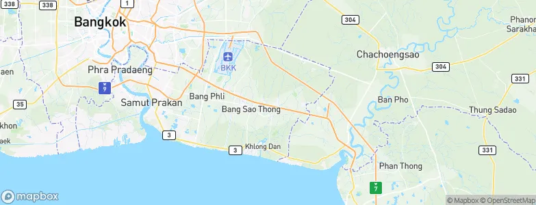 Bang Sao Thong, Thailand Map
