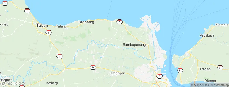 Bangeran, Indonesia Map