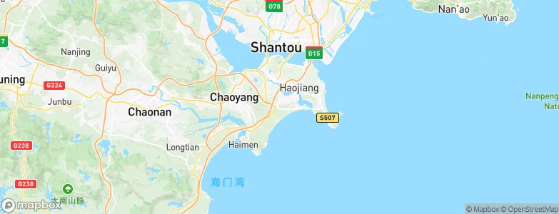 Banghai, China Map