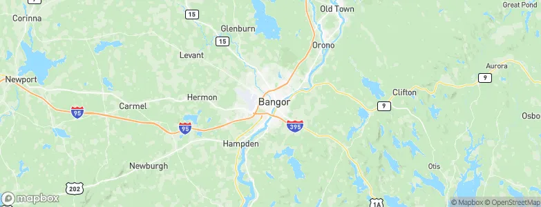 Bangor, United States Map