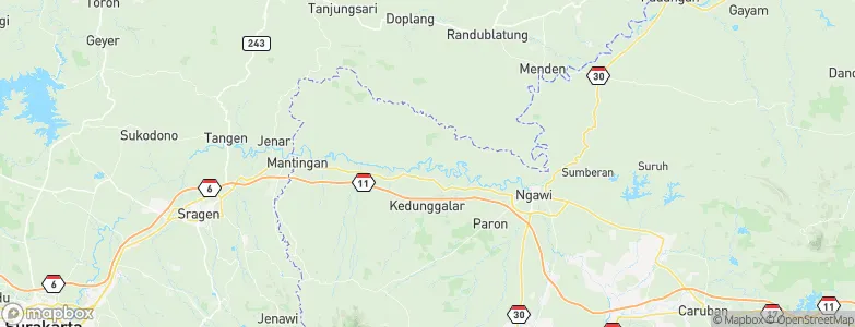 Bangun, Indonesia Map