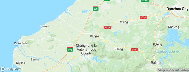 Bangxi, China Map