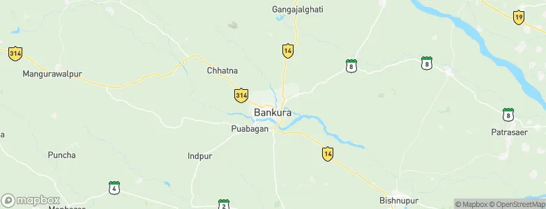 Bānkura, India Map