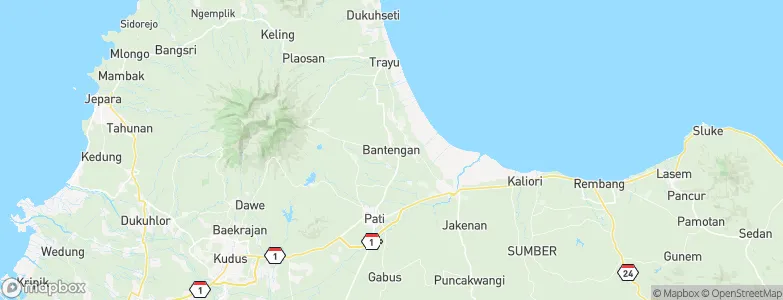 Bantengan, Indonesia Map