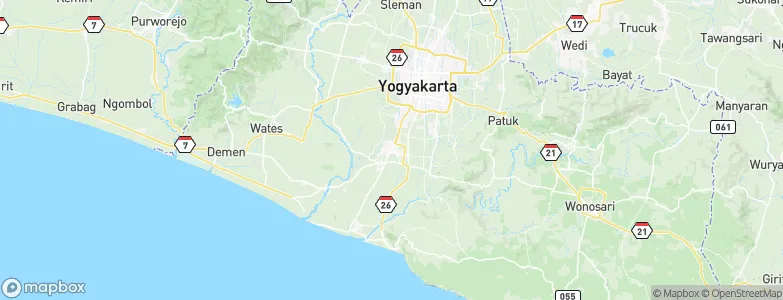 Bantul, Indonesia Map