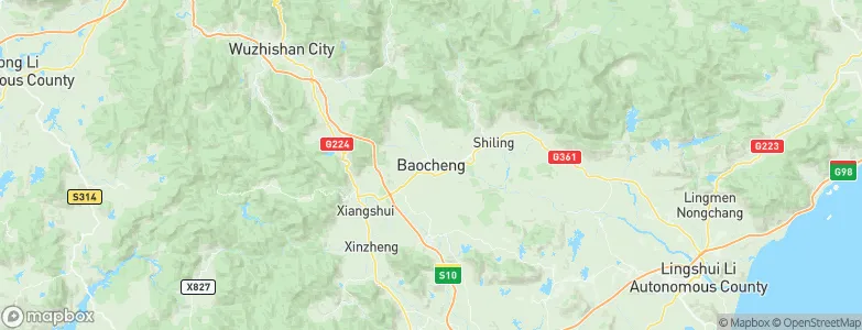 Baocheng, China Map