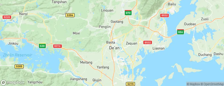 Baota, China Map