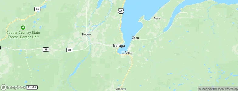 Baraga, United States Map