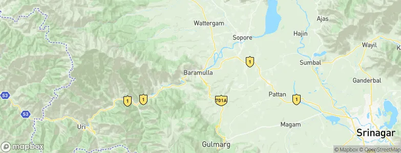 Bāramūla, India Map