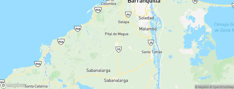 Baranoa, Colombia Map
