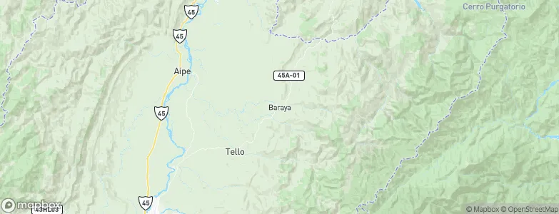 Baraya, Colombia Map