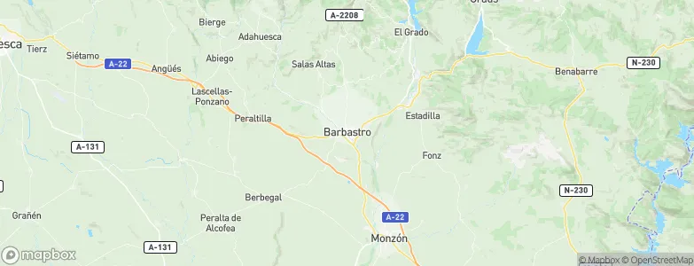 Barbastro, Spain Map