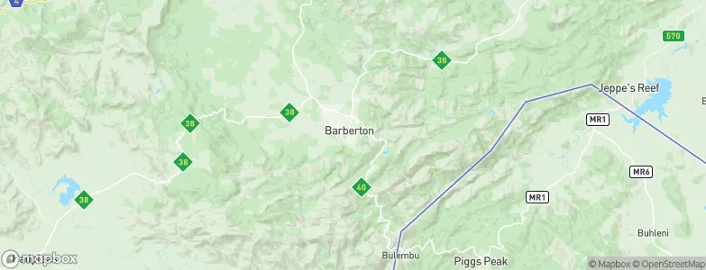 Barberton, South Africa Map