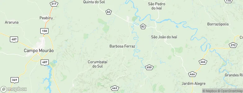 Barbosa Ferraz, Brazil Map