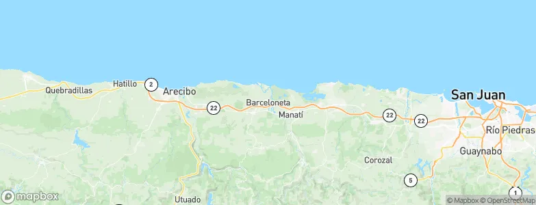 Barceloneta, Puerto Rico Map