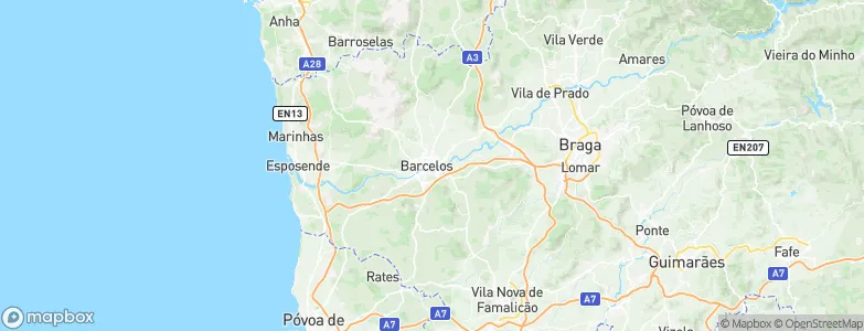 Barcelos Municipality, Portugal Map